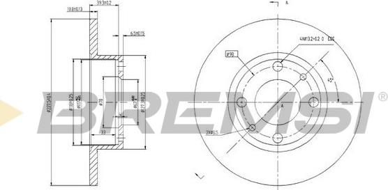 Bremsi CD6083S - Гальмівний диск autocars.com.ua