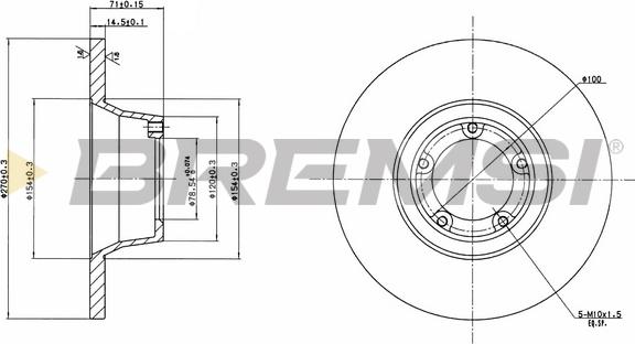 Bremsi CD6084S - Гальмівний диск autocars.com.ua