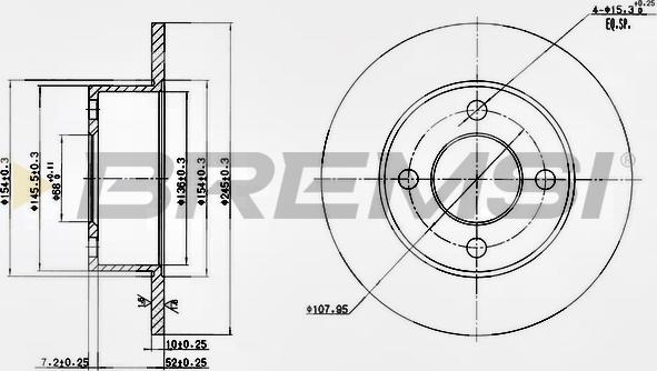 Bremsi CD6128S - Тормозной диск autodnr.net