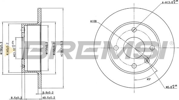 Bremsi CD6135S - Тормозной диск autodnr.net