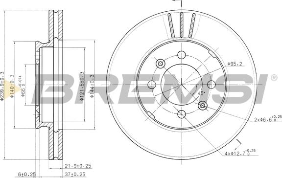 Bremsi CD6189V - Гальмівний диск autocars.com.ua