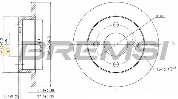 Bremsi CD6202S - Тормозной диск autodnr.net