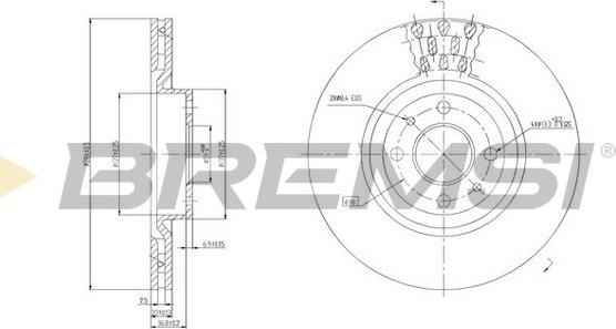 Bremsi CD6220V - Гальмівний диск autocars.com.ua