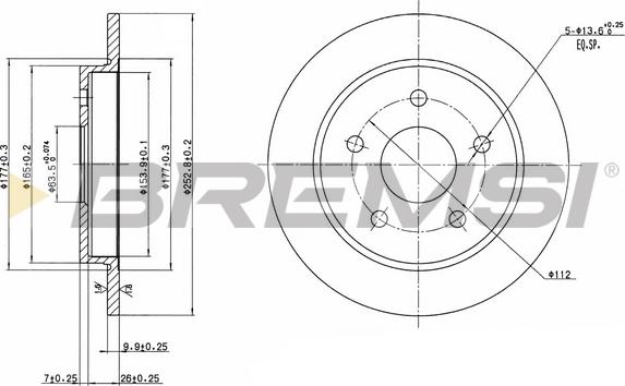 Bremsi CD6232S - Гальмівний диск autocars.com.ua