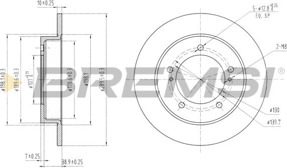 Bremsi CD6233S - Гальмівний диск autocars.com.ua