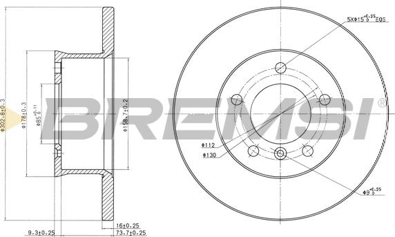 Bremsi CD6250S - Гальмівний диск autocars.com.ua