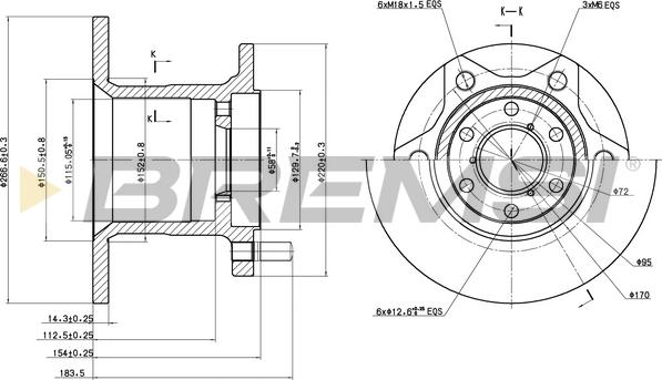 Bremsi CD6254S - Гальмівний диск autocars.com.ua