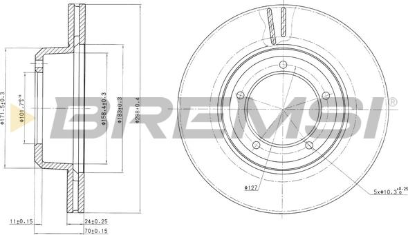 Bremsi CD6262V - Гальмівний диск autocars.com.ua