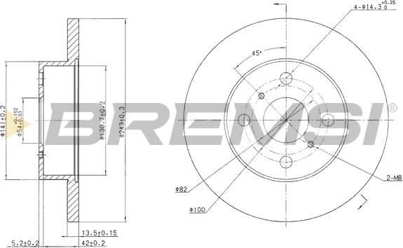 Bremsi CD6279S - Гальмівний диск autocars.com.ua