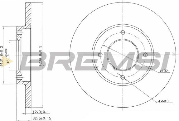 Bremsi CD6282S - Гальмівний диск autocars.com.ua