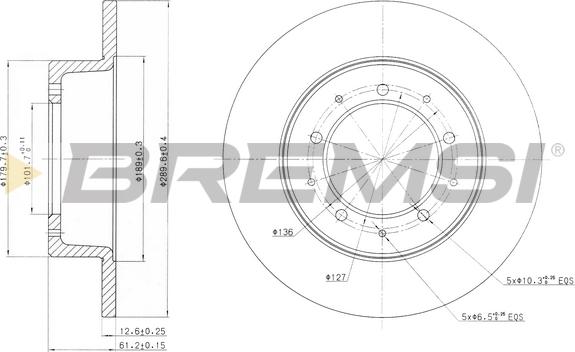 Bremsi CD6283S - Гальмівний диск autocars.com.ua