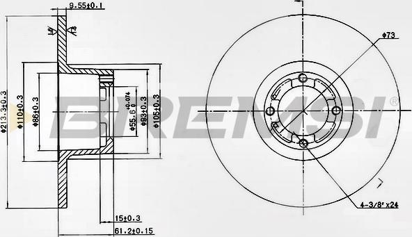 Bremsi CD6286S - Гальмівний диск autocars.com.ua