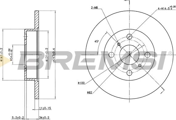 Bremsi CD6346S - Тормозной диск autodnr.net