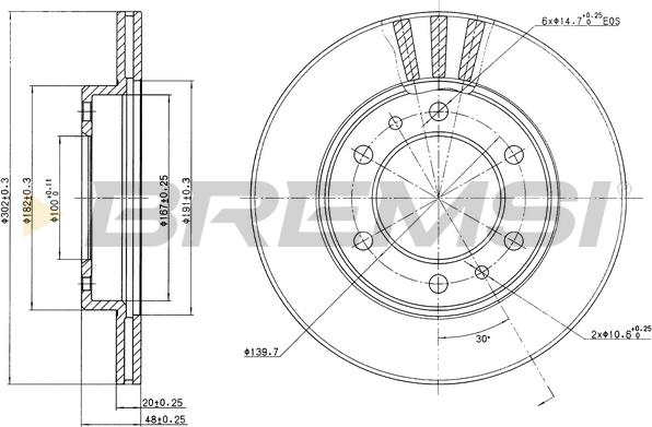 Bremsi CD6347V - Тормозной диск autodnr.net