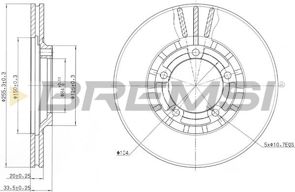 Bremsi CD6349V - Гальмівний диск autocars.com.ua