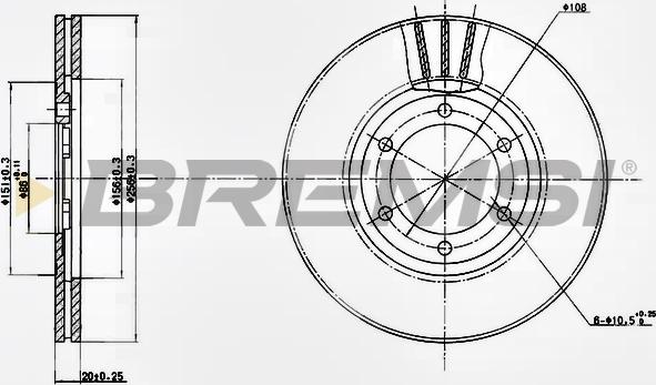 Bremsi CD6357V - Гальмівний диск autocars.com.ua