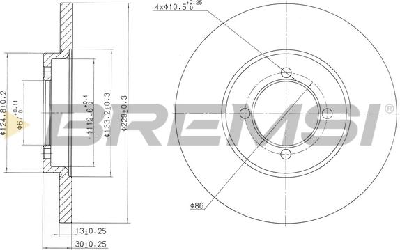 Bremsi CD6379S - Гальмівний диск autocars.com.ua