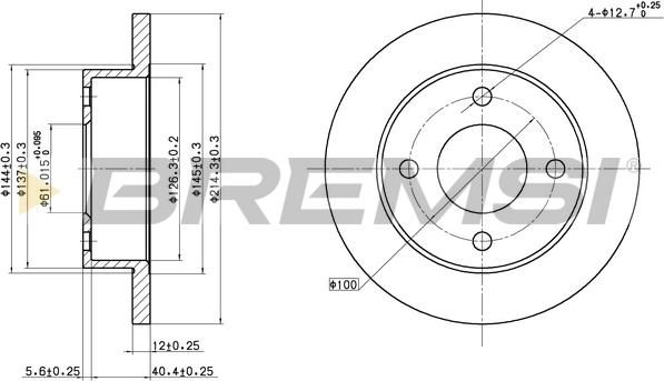 Bremsi CD6381S - Тормозной диск autodnr.net