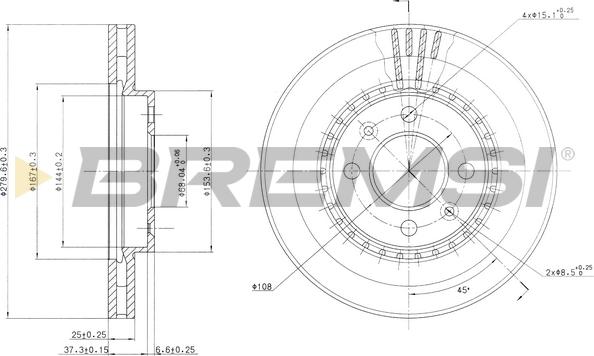 Bremsi CD6398V - Тормозной диск autodnr.net