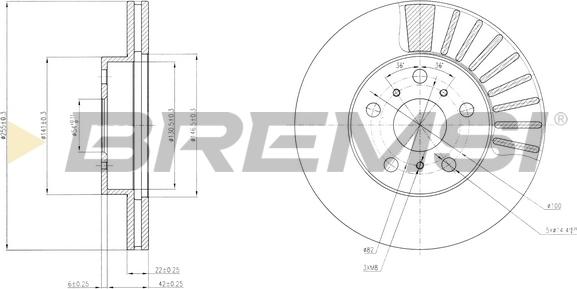 Bremsi CD6403V - Тормозной диск autodnr.net