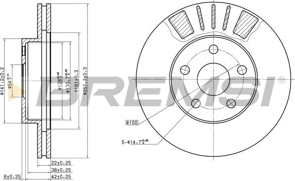 Bremsi CD6411V - Гальмівний диск autocars.com.ua