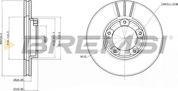 Bremsi CD6416V - Гальмівний диск autocars.com.ua