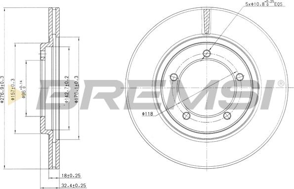 Bremsi CD6420V - Гальмівний диск autocars.com.ua