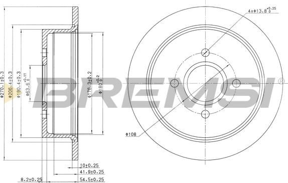 Bremsi CD6435S - Гальмівний диск autocars.com.ua