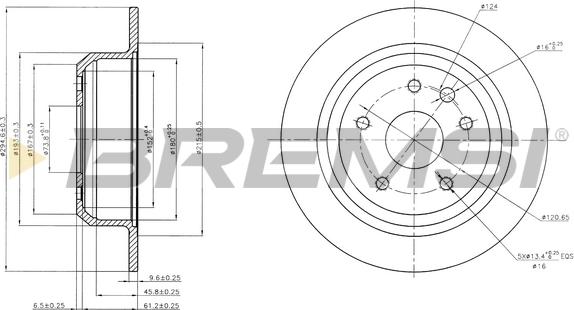 Bremsi CD6441S - Гальмівний диск autocars.com.ua