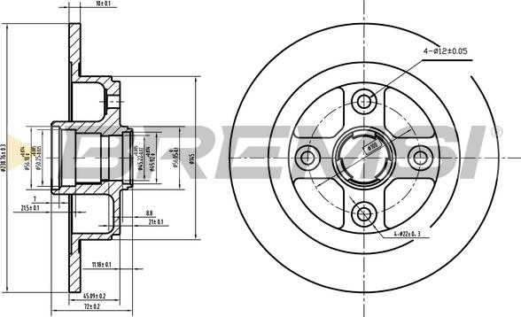 Bremsi CD6449S - Тормозной диск autodnr.net