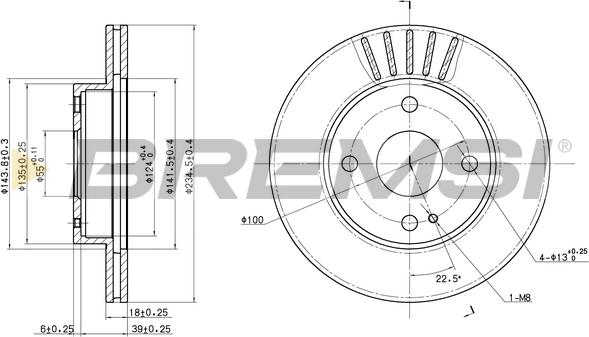 Bremsi CD6497V - Гальмівний диск autocars.com.ua