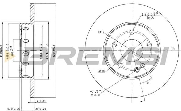 Bremsi CD6540S - Гальмівний диск autocars.com.ua