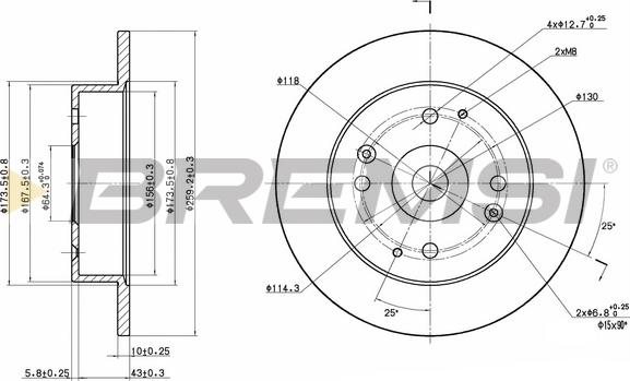 Bremsi CD6565S - Гальмівний диск autocars.com.ua