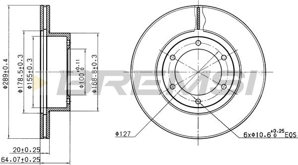 Bremsi CD6596V - Гальмівний диск autocars.com.ua