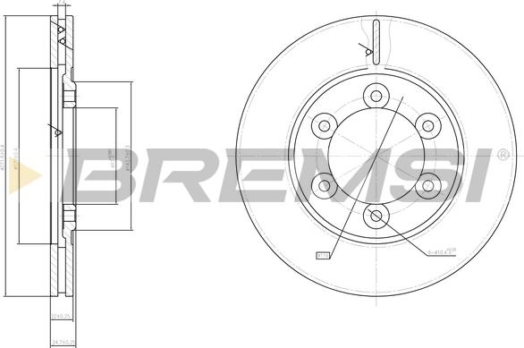 Bremsi CD6602V - Гальмівний диск autocars.com.ua