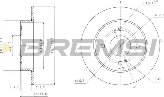 Bremsi CD6674S - Гальмівний диск autocars.com.ua