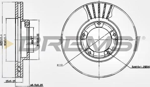 Bremsi CD6703V - Гальмівний диск autocars.com.ua