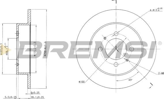 Bremsi CD6717S - Гальмівний диск autocars.com.ua