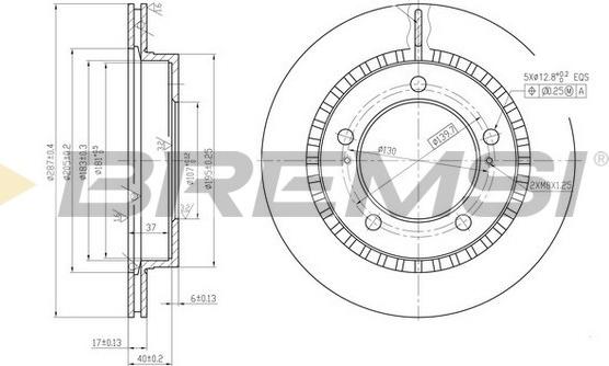 Bremsi CD6746V - Гальмівний диск autocars.com.ua