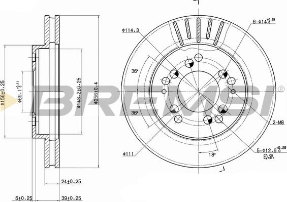 Bremsi CD6761V - Тормозной диск autodnr.net