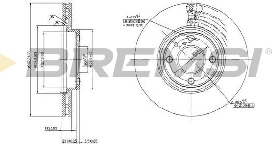 Bremsi CD6762V - Гальмівний диск autocars.com.ua