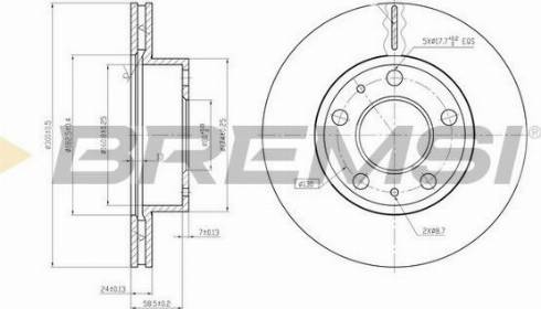 Bremsi CD6768V - Гальмівний диск autocars.com.ua