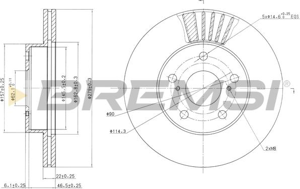 Bremsi CD6777V - Гальмівний диск autocars.com.ua