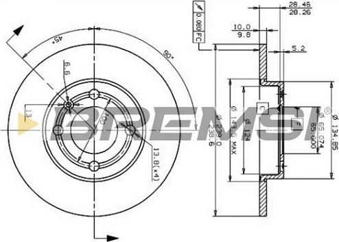 Bremsi CD6795S - Гальмівний диск autocars.com.ua