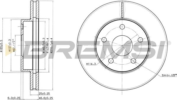 Bremsi CD6806V - Гальмівний диск autocars.com.ua