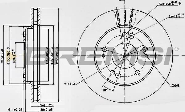 Bremsi CD6824V - Тормозной диск autodnr.net