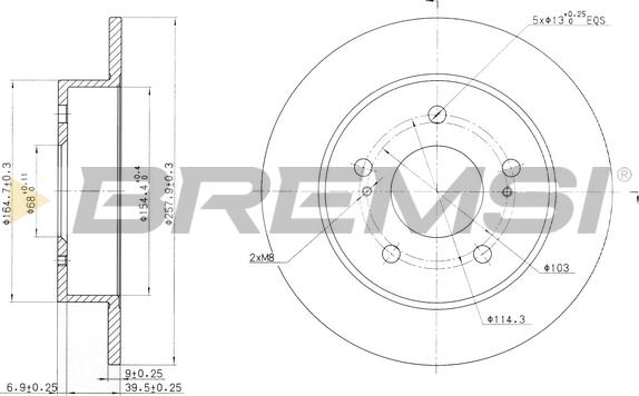 Bremsi CD6863S - Гальмівний диск autocars.com.ua