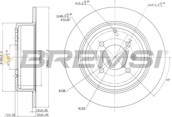 Bremsi CD6869S - Гальмівний диск autocars.com.ua