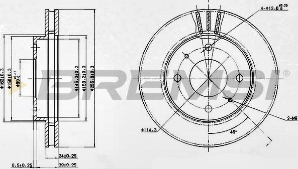 Bremsi CD6885V - Гальмівний диск autocars.com.ua