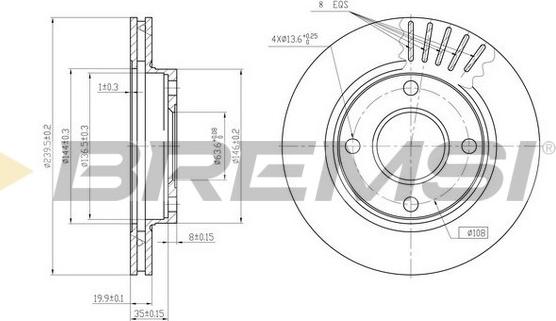 Bremsi CD6887V - Гальмівний диск autocars.com.ua